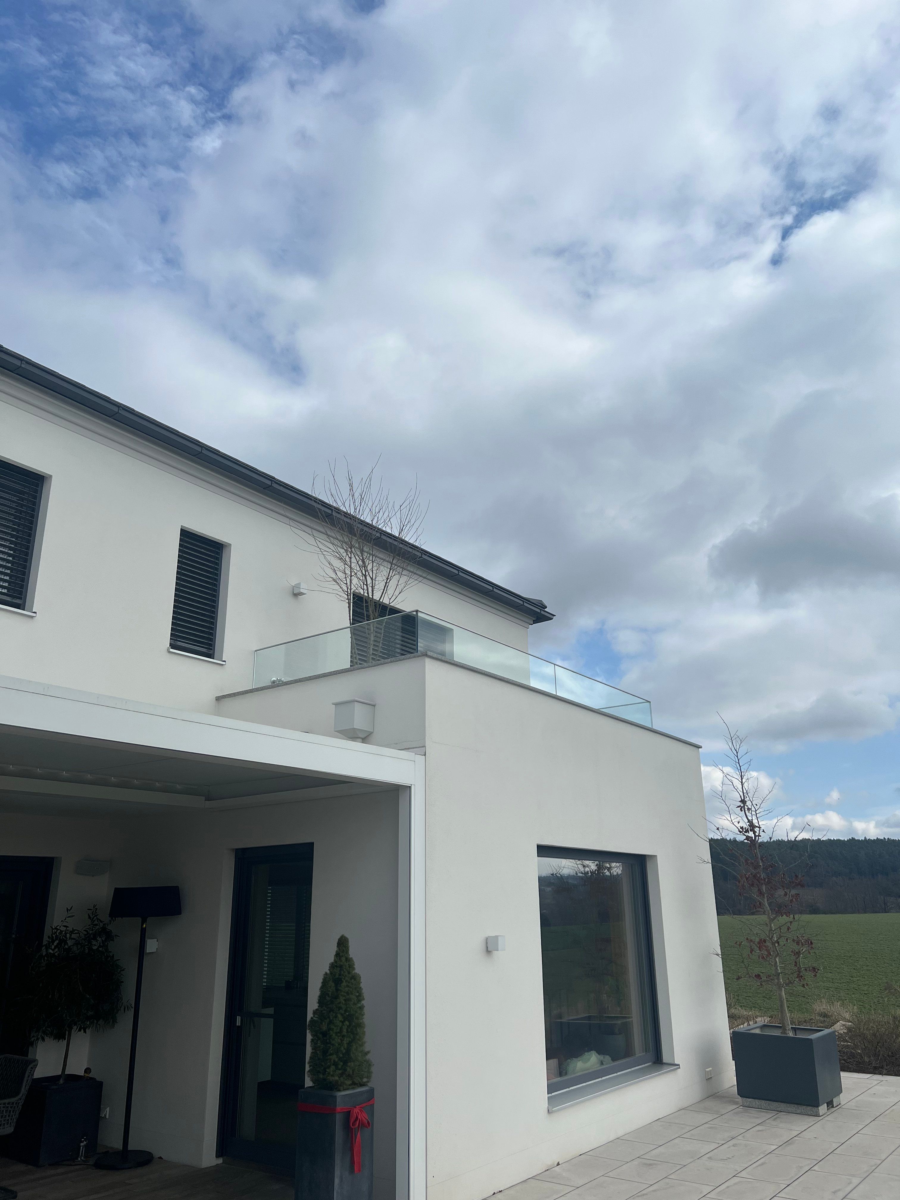 Ganzglasgeländer Dachterrasse