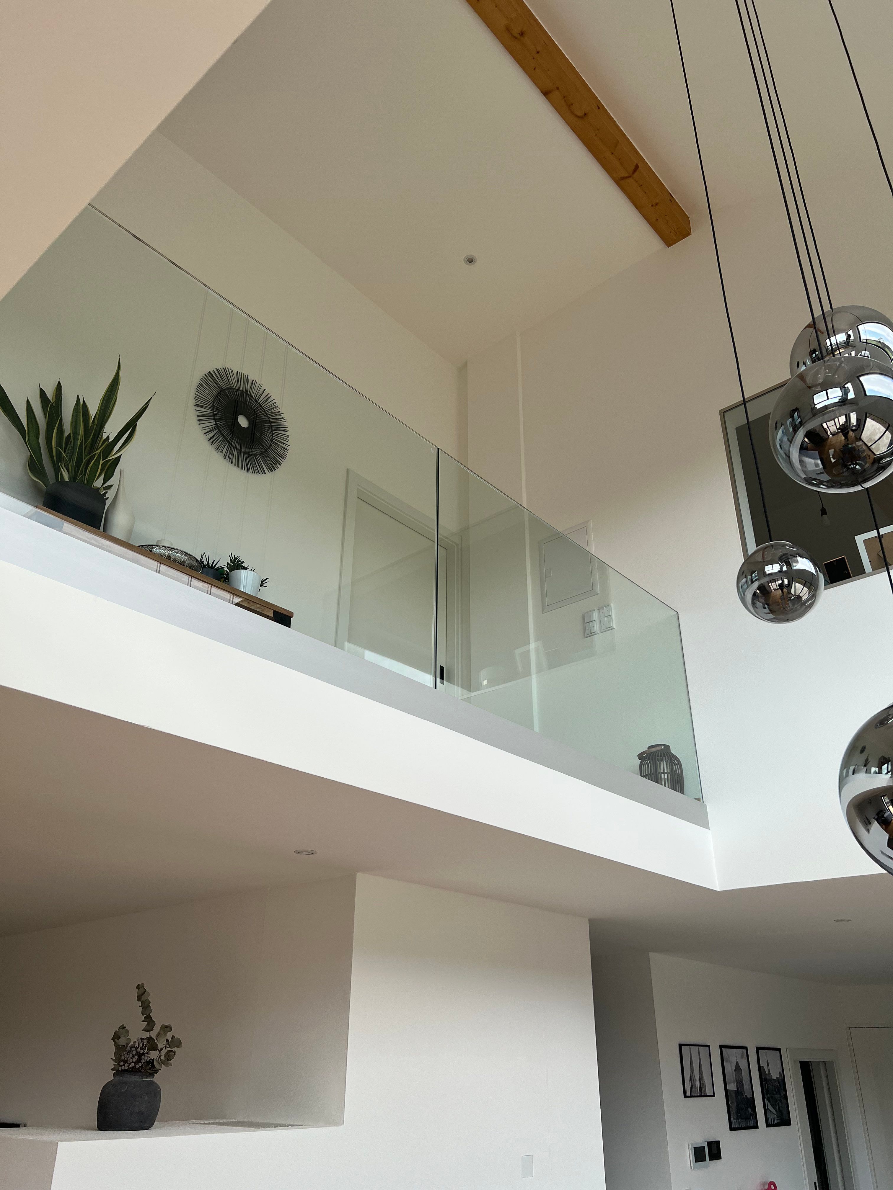 Ganzglasgeländer für Galerie
